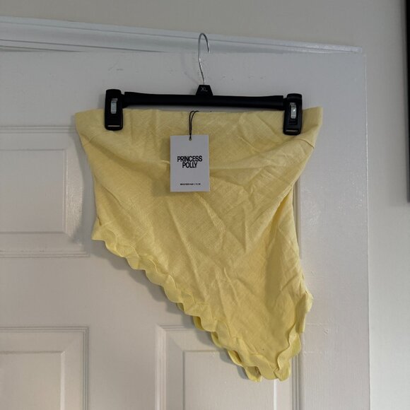 *NWT* Princess Polly Sunburst Strapless Top  - Yellow - Picture 3 of 5